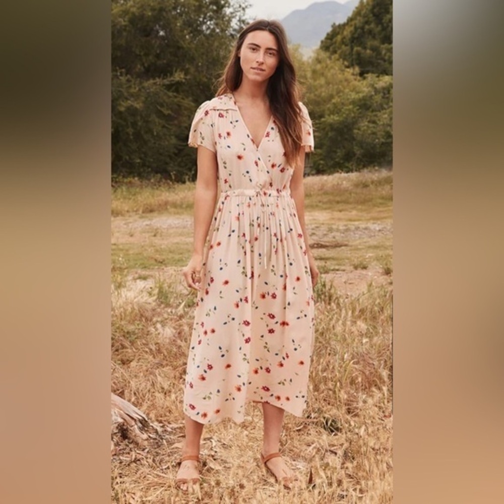 Christy dawn dress midi Himalayan floral one size USA made